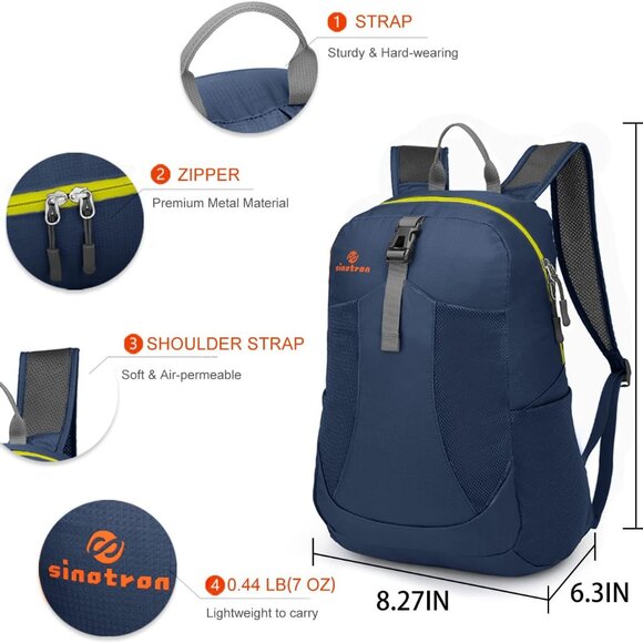 sinotron 22L Lightweight Packable Hiking Backpack, Small Hiking Day Pack EUC - Picture 3 of 5